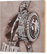 Spartan Hoplite - 37 Wood Print
