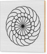 Spiral Graphic Design Wood Print