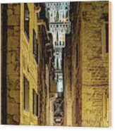 Split Cathedral From The Temple Of Jupiter At Night Croatia Wood Print