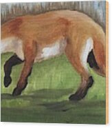 Spring Fox Wood Print