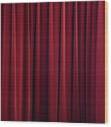 Stage Curtain Red Velvet Wood Print