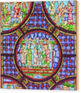 Stained Glass Of Troyes, France Wood Print