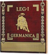 Standard Of The 1st Germanic Legion - Vexillum Of Legio I Germanica Wood Print