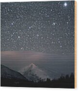 Stars Over Rocky Mountain National Park Wood Print