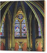 Ste-chapelle Interior Of Beautiful Historic Church Wood Print