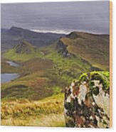 Storm Clouds Above The Quiraing, Isle Wood Print