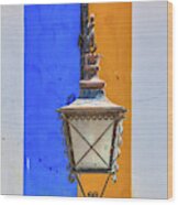 Street Lamp Of Obidos Wood Print