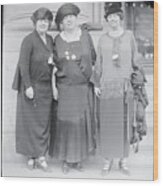 Suffragette Women Attending Convention Wood Print