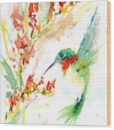 Summer Hummer Wood Print