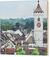 Summer View Of Schaffhausen Wood Print