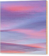 Sunset Cirrus Clouds, Patagonia Wood Print