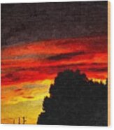 Sunset Iii Wood Print