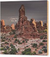 Sunset In Arches National Park, Utah Wood Print