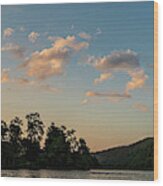 Landscape Photography - Delaware River Sunset Wood Print