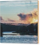 Landscape Photography - Delaware River Sunset #1 Wood Print