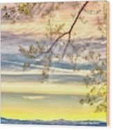 Sunset Over Lake Keowee Wood Print