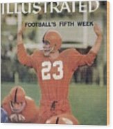 Syracuse Qb Chuck Zimmerman... Sports Illustrated Cover Wood Print