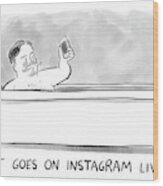 Taft Goes On Instagram Wood Print