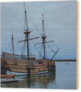 Tall Ship Riplicate Cape Cod Wood Print