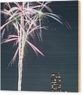 Tamagawa Fireworks Festival Wood Print