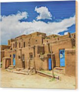 Taos Pueblo, New Mexico Wood Print