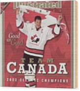 Team Canada Mario Lemieux, 2002 Winter Olympic Champions Sports Illustrated Cover Wood Print