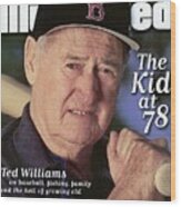 Ted Williams, Baseball Sports Illustrated Cover Wood Print