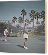 Tennis In San Diego Wood Print