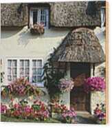 Thatched Cottage, West Lulworth Wood Print