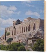 The Acropolis In Athens, Greece Wood Print