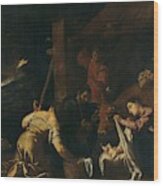 'the Adoration Of The Shepherds', Ca. 1623, Spanish School, Oil On Canvas, 11... Wood Print