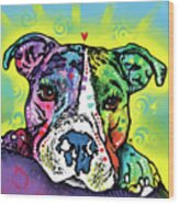The Baby Pit Bull Wood Print