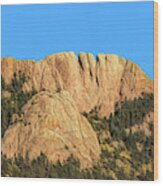 The Back Of Horsetooth Rock Wood Print