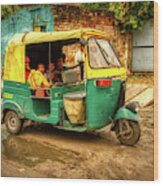 The Bajaj Auto-rickshaw In India Wood Print