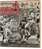 The Best Game Ever 1958 Colts Vs. Giants Sports Illustrated Cover Wood Print