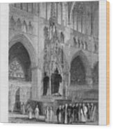 The Bishops Throne, Exeter Cathedral Wood Print