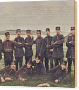 The Border Rppc Depicting A Group Of Swedish Soldiers. On The Right You Can See A Soldier Armed With Wood Print