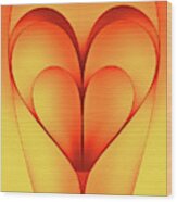 The Bounded Hearts Wood Print