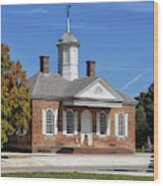 The Colonial Williamsburg Courthouse Wood Print