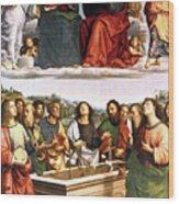 The Crowning Of The Virgin Oddi Altar Wood Print