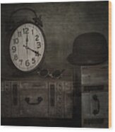The Curious Case Of The Clock Wood Print