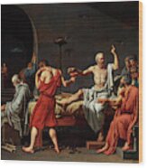 The Death Of Socrates Wood Print