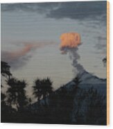 The Ever Active Volcano De Fuego Wood Print