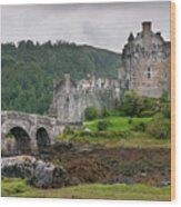 The Famous Eilean Donan Castle In The Lake Of Loch Alsh  At The Wood Print