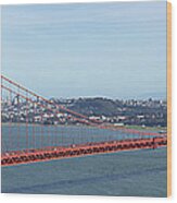 The Famous Golden Gate Bridge, Located Wood Print