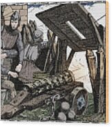 The First Cannon At Crecy 1902 Wood Print