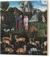 The Garden Of Eden, 1530 Wood Print