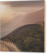 The Great Wall At Mutianyu, Beijing Wood Print