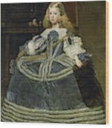 The Infanta Margarita Teresa -1651-1673- In Blue Dress. Oil On Canvas -1659- 127 X 107 Cm Cat. 739.. Wood Print