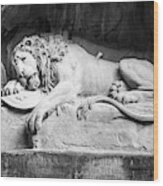 The Lion Of Lucerne Wood Print